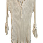 Oxide White Long sleeve Sheer Hooded Long Beach Cover Up Women Sz M Size M Photo 0