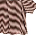 Denim And Company Womens Blouse Size 3X Top Lavender Taupe‎ Striped Cutout Purple Photo 2