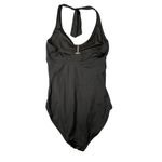 Calvin Klein  Womens 6 Black‎ One Piece Halter Adjustable Swimsuit Photo 7