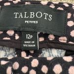 Talbots Hampshire Ankle Pants Womens Size 12 Petites Black Pink Dots Polka Dot Photo 10