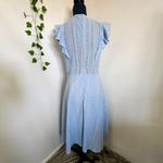 Ecowish Light Blue Eyelet Ruffle Sleeveless Dress Photo 6