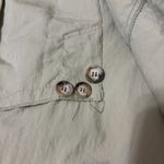 Banana Republic Vtg  Adult Nylon Trench Coat Khaki Green Safari 90's Career Sz M Photo 4