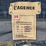 L'Agence Sada High Rise Cropped Slim Raw Hem Jeans Straight Light Wash Size 25 Photo 8