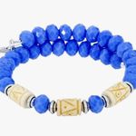 ALEX AND ANI Blue Deep Sea Wrap Bracelet #V16W20RS - NWT Photo 0