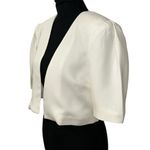 Christinaeffe Ivory Open Front Bolero Jacket(Size 44) White Photo 4