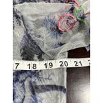 Johnny Was Logan Embroidered Mesh Tiered Maxi Dress Boho Floral Blue Large Photo 6