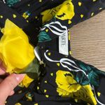 RODARTE Yellow Rose Print Appliquéd Printed Silk Crepe De Chine Maxi Dress Size 2 Photo 6