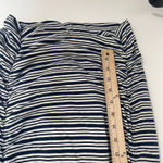 Athleta  Dress‎ Women's Small White Blue Mini Striped Jersey Knit Tulip Stretch Photo 8