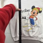 Disney VTG Mickey Mouse Sweatshirt White Size M 90s Velva Sheen Keystone Skiing Photo 6