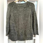 Coldwater Creek  Angora Mohair Blend Cardigan Sweater Beaded Size Large 14 / 16 Photo 6