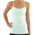 Lululemon  Power Y Tank Top Cami Size 2 Mint Green Gym Athleisure Workout Preppy Photo 0