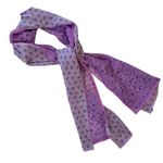 Marc Jacobs Reversible Lavender Pink Floral Delicate Silk Chiffon Long Scarf Photo 7