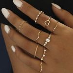 Urban Outfitters 9pc princess ring set  Photo 0