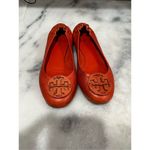 Tory Burch Minnie Travel Ballet Flats Red Pebbled Leather Women’s 6 Photo 7