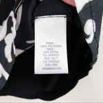 Elle Damask Dressy Top Black White XS Photo 5