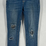 Ariya Jeans Ariya Kilkenny Skinny Jeans Womens 5/6 Blue Denim Cotton Distressed Frayed Hem Photo 0