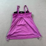 Skechers  Tank Top Built-in Bra M Womens Purple Athletic Workout Gym Ruched Strap Photo 1