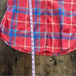 Merona women's size L top orange multicolor plaid LS collared button up EUC Photo 9