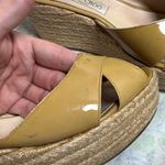 Jimmy Choo  dark yellow/gold Patent Wedge Sandals Photo 7