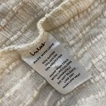 Lulus  Cream Sheer Button Front Collard Shirt Size Large. Womens Beach Resort Photo 5