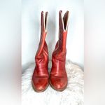 Double H western boots burnt orange heeled rounded toe cowgirl boots wide calf Size 7.5 Photo 1