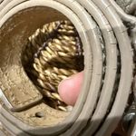 Michael Kors  Blue Tan‎ Leather  Belt - Silver Roller Buckle SIZE L 43” Diamond Photo 11