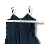 A New Day Black Slip Midi Dress Women’s Large L Crinkle Sleeveless V-Neck Photo 2