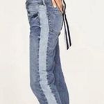ZARA Woman Premium Denim Collection front seam asymmetrical raw hem jeans size 4 Photo 1