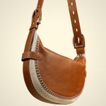 Fossil Like New  Leather Harwell Hobo Bag Saddle Brown Retail $295.00 Photo 1