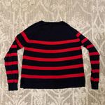 ZARA Black Red Striped Basic Knit Sweater Pullover Long Sleeve Top Size Small Photo 2