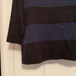 Theory ‘Bernetta Elegance’ black blue striped French silk blouse, size small Photo 2