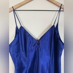 Victoria's Secret Vintage Gold Label 80’s 90’s Victoria’s Secret Royal Blue Satin Slip Negligee M Photo 8