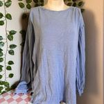 We The Free Blue Distressed Long Sleeve Small Photo 0