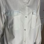 Treasure & Bond  Cream Pear Long Sleeve Button Down Size Medium Slim Photo 6