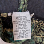 American Vintage Vintage 90s Boho Witchy Paisley Floral Metallic Jacket Green Black Gold Size 16P Photo 5