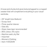 Free People  Loose Knit Crop Sweater light blue size medium Photo 2