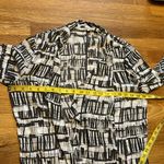 Lush Clothing Lush Women Large Brown White Printed Open Front Draped Lightweight Blazer Photo 8