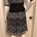 Leslie Fay  lace cocktail mini dress black and white short sleeve size 8 Photo 3
