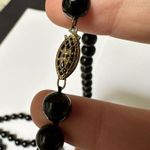 Women’s Long Vintage Glass Bead Beaded Black Costume Necklace Approx 37 Inch Photo 5