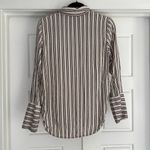 Something Navy  Striped Wide Cuff Button Down Blouse, XS Photo 2