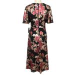 Adrianna Papell NWT Black Pink White Foiled Mesh Draped Midi Dress New Metallic Photo 6