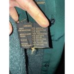 VTG Fleet Street Women's Sz 8 Green Gold Jacket Long Trench Coat Hooded Lined Photo 4