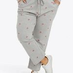 Draper James Women’s Natalie sweatpants in Viola gray embroidered floral XXL Photo 0