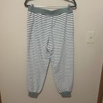 Madewell  Velour Slim‎ Joggers in Navy and white Stripe size Large Photo 7