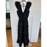 Love the Label Black Black Poplin Ruffled Tiered Deep Photo 4