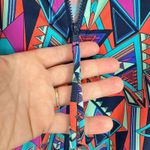 Title Nine Geometric Print Full Zip Long Sleeve Athletic Jacket Activewear Photo 4