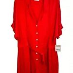 For Days Cherry‎ Red SS Utility Romper Size M Photo 1