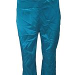 Honey Punch Blue Silky Satin Sleeveless Crop Top & Capri Pants 2 Piece Set XS Photo 4