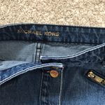 Michael Kors denim solid mini skirt, size small, 100% cotton Photo 3