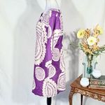 Boden Linen Mandala Print Dress Cruise Resort Vacation Wear Sz 12🧡 Purple Photo 4
